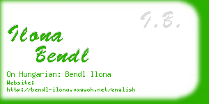 ilona bendl business card